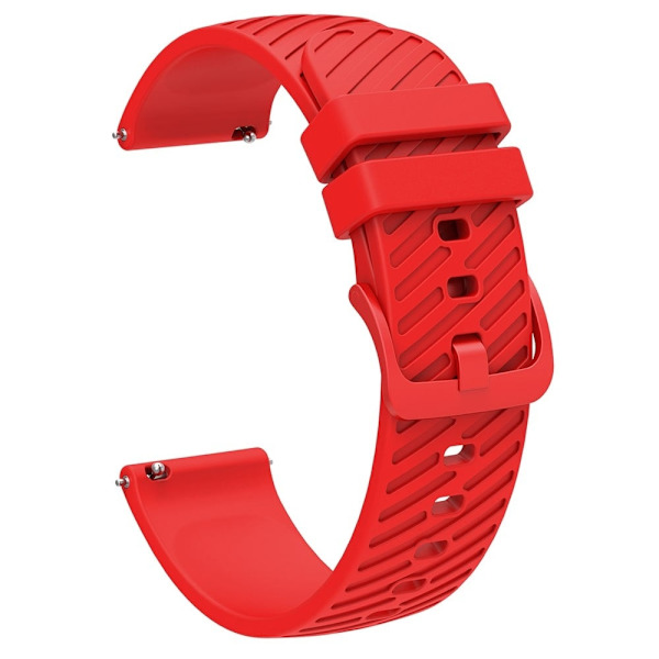 22mm Universal tekstuurikuvioinen silikonihihna - Punainen Red
