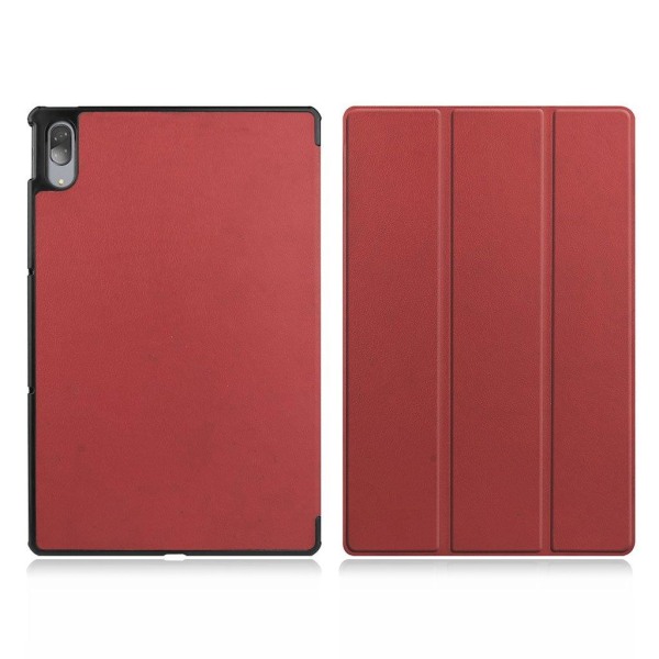 Lenovo Tab P11 Pro tri-fold leather case - Wine Red Red