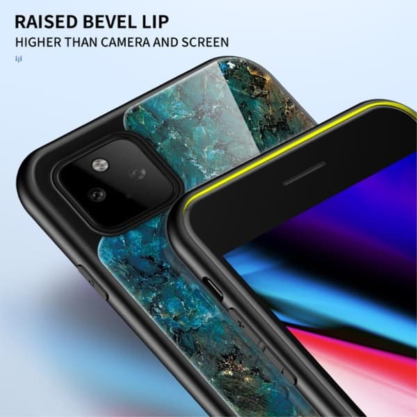 Fantasy Marmor Google Pixel 5a skal - Blodröd Marmor Röd
