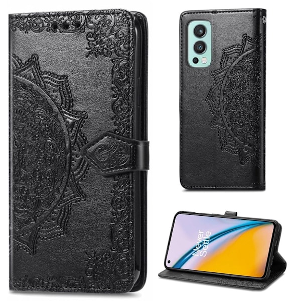 Mandala läder OnePlus Nord 2 5G fodral - Svart Svart