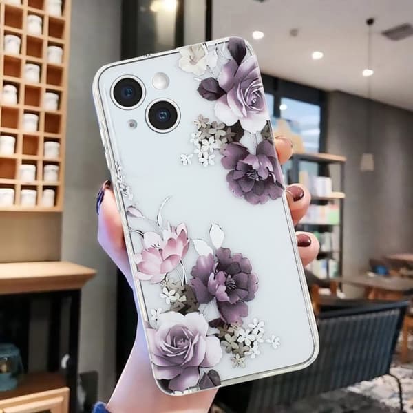 Deco iPhone 15 kotelot - Pioni Purple