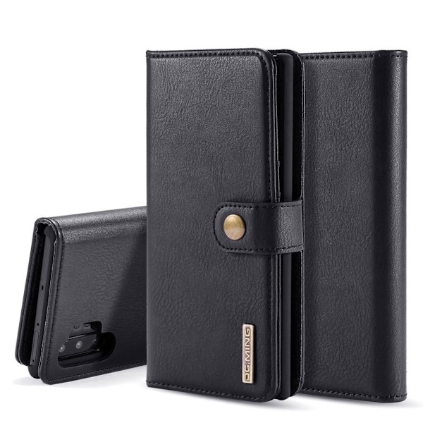 DG.MING Samsung Galaxy Note 10 Pro 2-in-1 Wallet kotelot - Musta Black