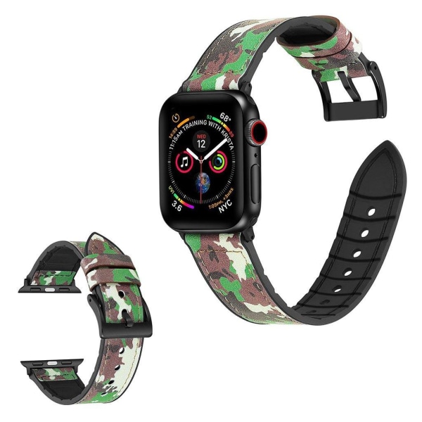 Apple Watch Series 6 / 5 40mm mönster silikon klockarmband - cam Grön