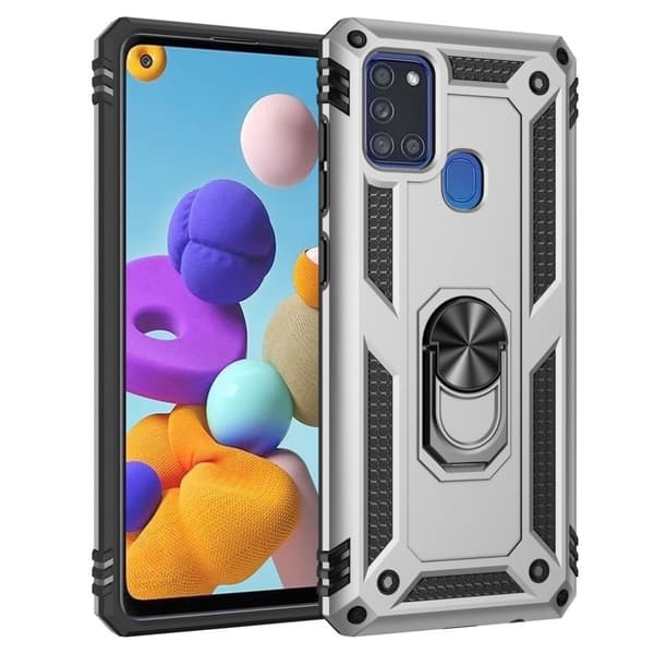 Bofink Combat Samsung Galaxy A21s Etui - Sølv Silver grey