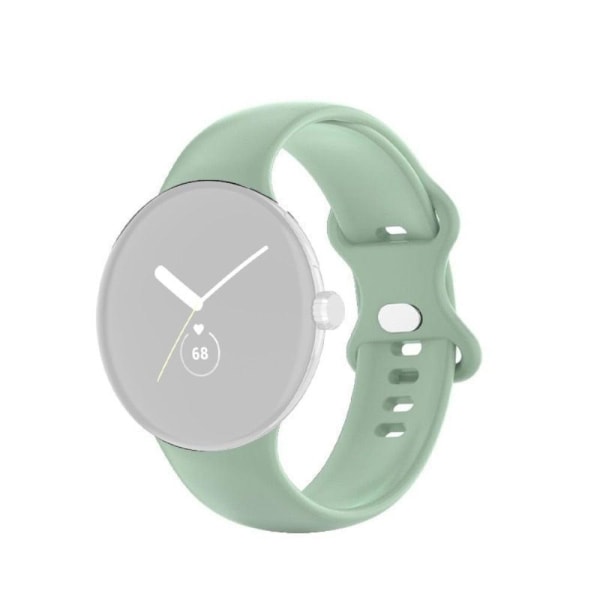Google Pixel Watch silicone watch strap - Grey Green  Size: L Grön