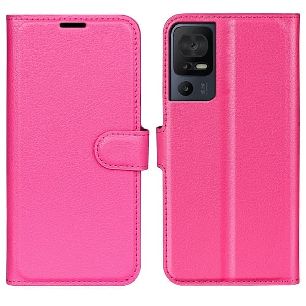 Klassisk TCL 40 SE flip etui - Rose Pink