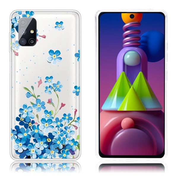 Deco Samsung Galaxy M51 skal - Blå Blomma Blå
