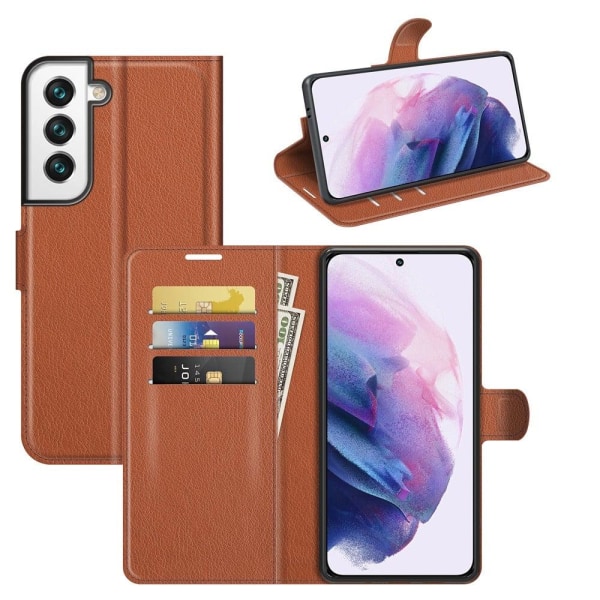 Klassisk Samsung Galaxy S22 Plus flip etui - Brun Brown