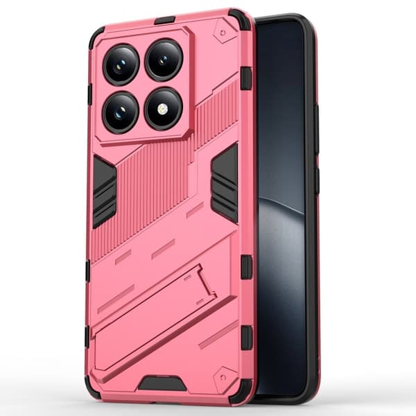 Støtsikkert hybriddeksel med et moderne preg for Xiaomi 14T Pro - Rose Pink