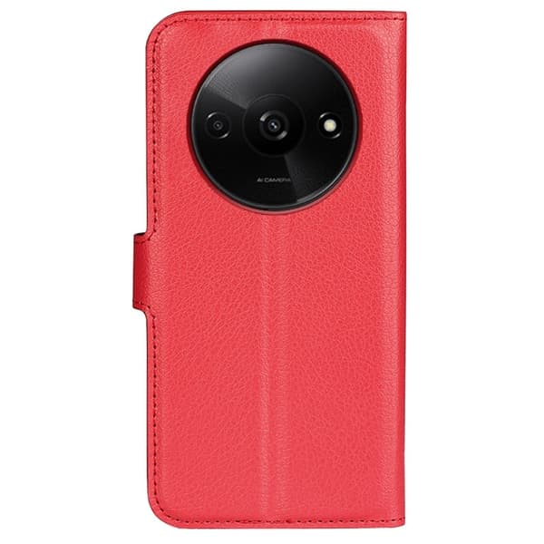 Klassisk Xiaomi Redmi A3 / Xiaomi Poco C61 flip etui - Rød Red