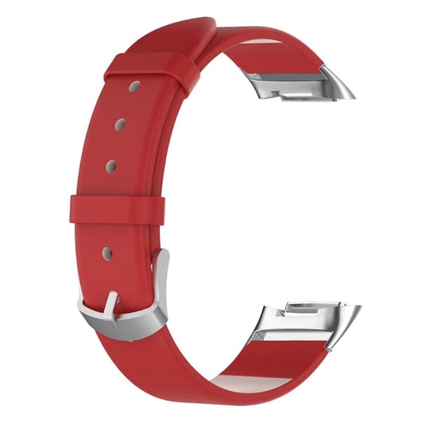 Fitbit Charge 5 klockarmband i äkta läder - Röd Röd