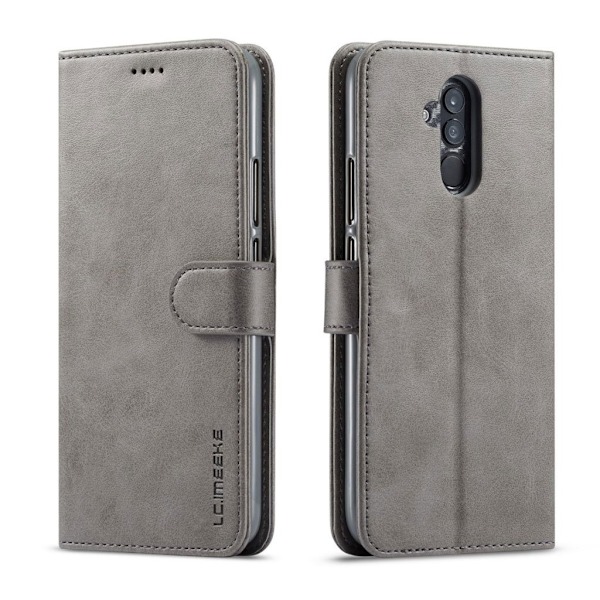 LC.Imeeke läder Huawei Mate 20 Lite fodral - Silver/Grå Silvergrå