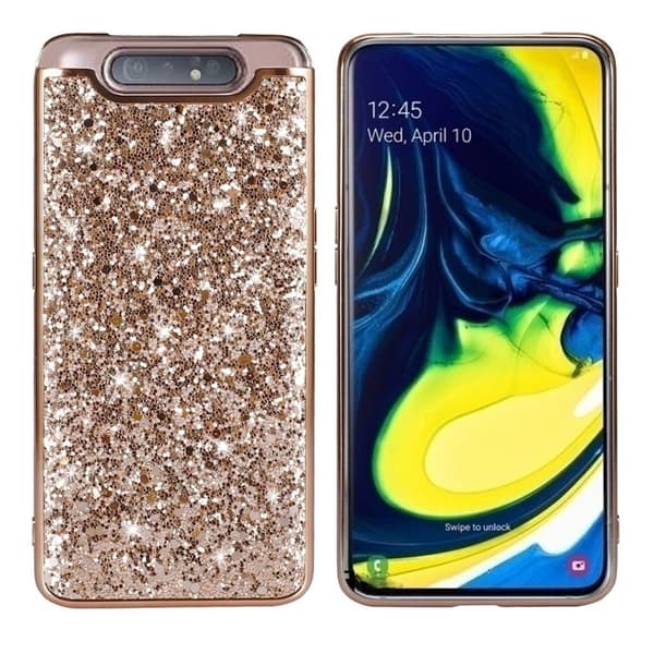 Glitter Samsung Galaxy A80 cover - Guld Gold