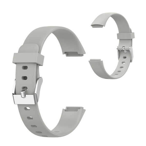 Fitbit Luxe silikonikellon hihna - Harmaa / Koko: L Silver grey