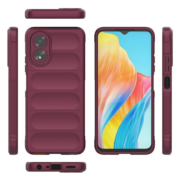 Mjukt greppformat skal för Oppo A38 - Röd Röd
