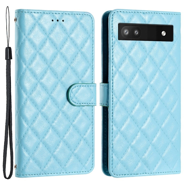 Funktionelt Google Pixel 7a rombe etui med pung Blue