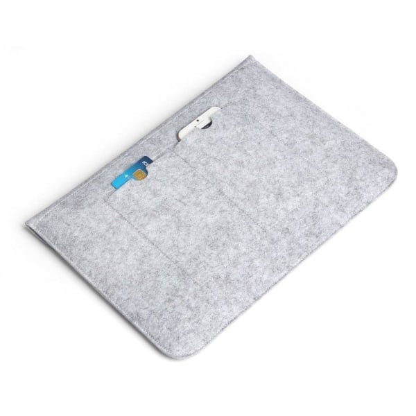 Macbook Pro 15.4 tum laptopväska kardborre filt - Grå Silvergrå