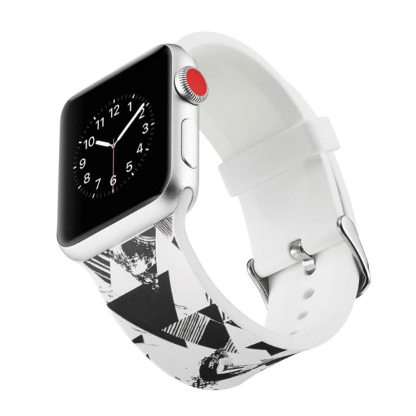 Apple Watch serie 4 44mm silikoneurrem - Trekantmønster Multicolor