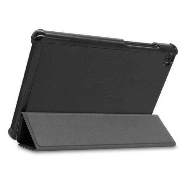 Lenovo Tab M8 simple tri-fold leather flip case - Black Svart