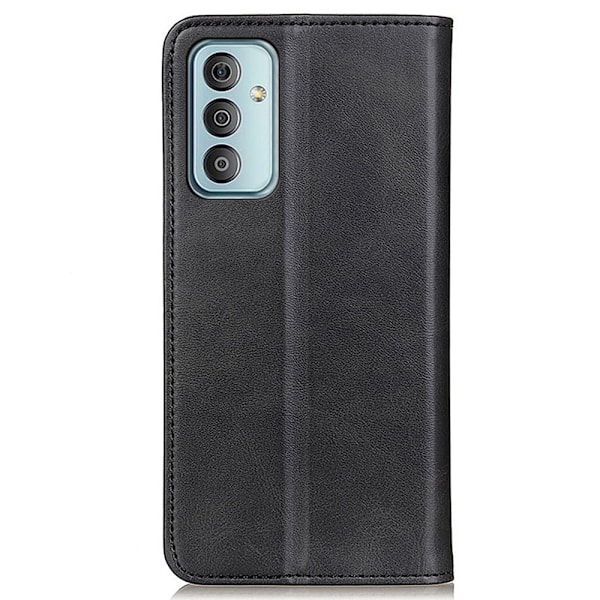 Samsung Galaxy M23 lompakkokotelo, aitoa nahkaa - Musta Black