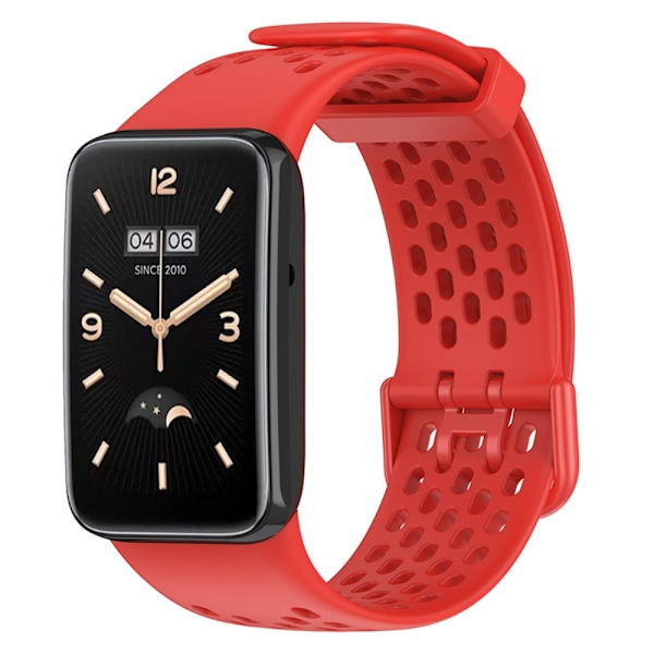 Xiaomi Mi Band 7 Pro silikone-urrem - Sort / Rød Red