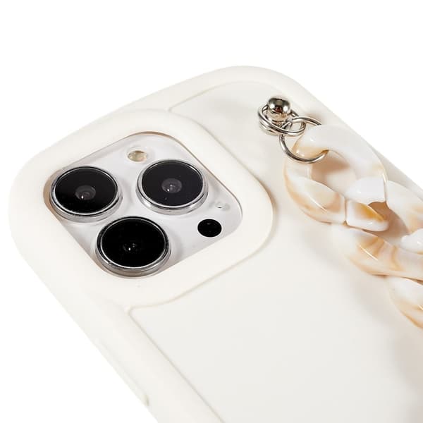 Marmordesign iPhone 13 Pro deksel - Gul / Hvit Marmorkjede White