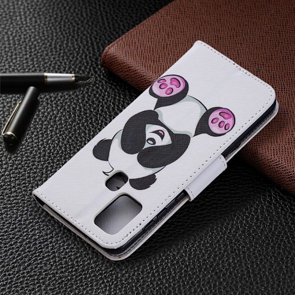 Wonderland Samsung Galaxy A21s Flip Etui - Sød Panda White