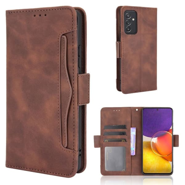 Moderni Nahkalaukku For Samsung Galaxy Quantum 2 / A82 5g - Ruskea Brown