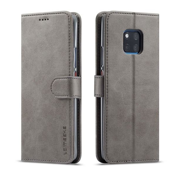 LC.Imeeke läder Huawei Mate 20 Pro fodral - Silver/Grå Silvergrå