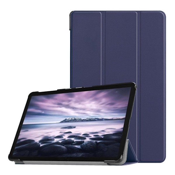 Samsung Galaxy Tab A 10.5 Taivutettava Synteetti Nahkainen Suojakuori Tablettiin - Tumman Sininen Blue