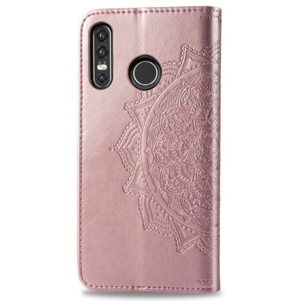 Mandala Huawei P30 Lite Flip kotelot - Ruusukulta Pink