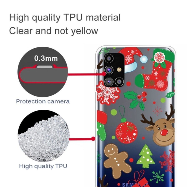 Christmas Samsung Galaxy M51 fodral - Moose Stickers multifärg