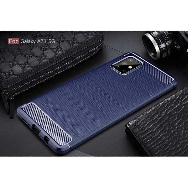 Carbon Flex kuoret - Samsung Galaxy A71 5G - Sininen Blue