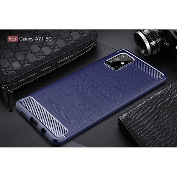 Carbon Flex Samsung Galaxy A71 5G skal - Blå Blå
