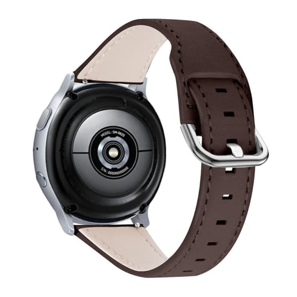 Ticwatch C2 Onyx / Platinum / E nahkainen kellonhihna - Kahvi Brown