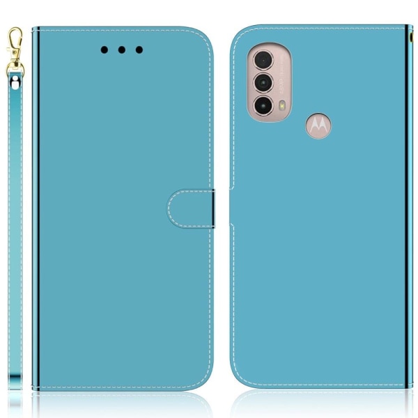 Mirror Motorola Moto E30 / Motorola Moto E20 / Motorola Moto E40 flip case - Sininen Blue