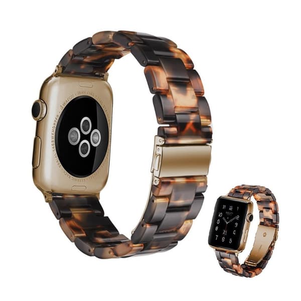 Apple Watch Series 5 44mm moderigtigt urrem - Sort / Orange Orange