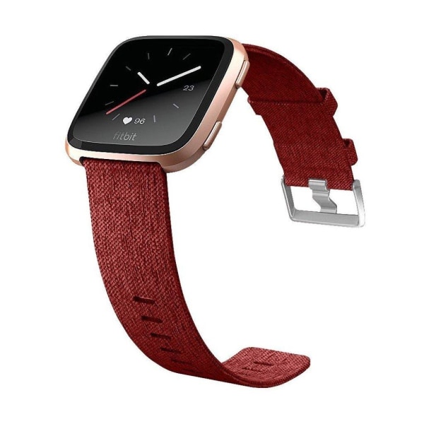 Fitbit Versa nylon canvas watch band - Red Röd