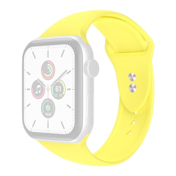 Apple Watch Series 8 (41mm) simple silicone watch strap - Light Yellow Yellow