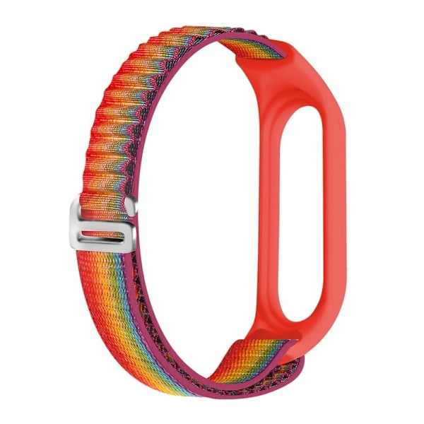 Xiaomi Mi Band 7 / 6 / 5 alpine loop nylon urrem - Regnbuefarve Multicolor
