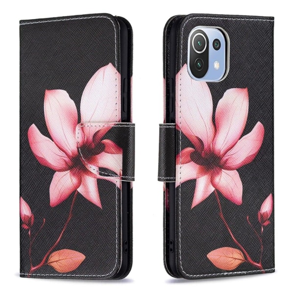 Wonderland Xiaomi 11 Lite 5g Ne / Mi 11 Lite 5g / 11 Lite Flip Etui - Lotus Black