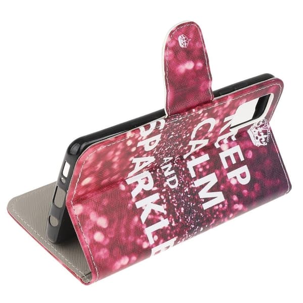 Wonderland Samsung Galaxy A32 5G Flippetui - Quote Keep Calm og Sparkle Red