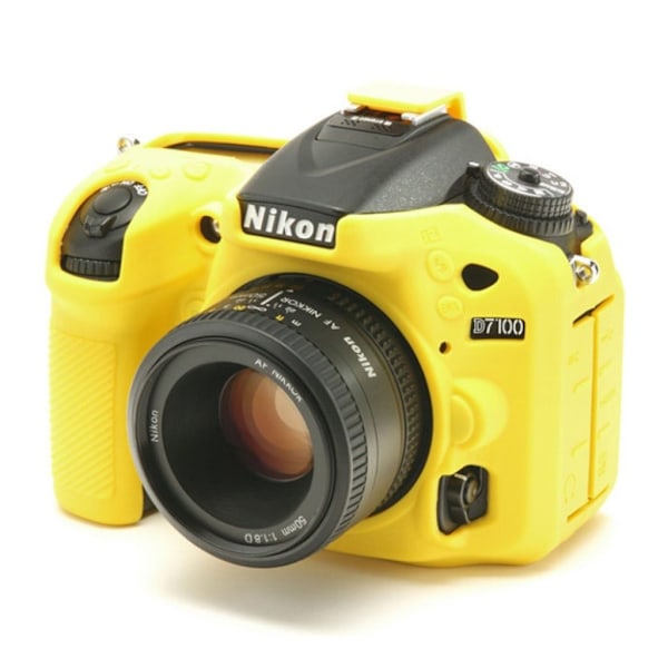 Nikon D7100 / D7200 Mjukt silikon skal - Gul Gul