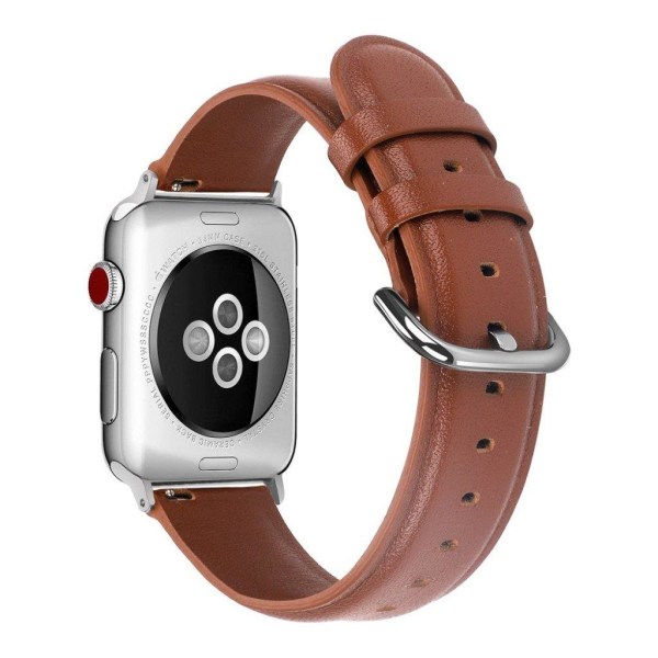 Apple Watch Series 5 40mm äkta läder klockarmband - brun Brun