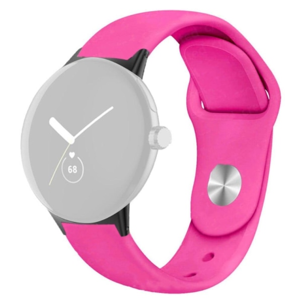 Silicone watch strap for Google Pixel Watch - Rose Pink