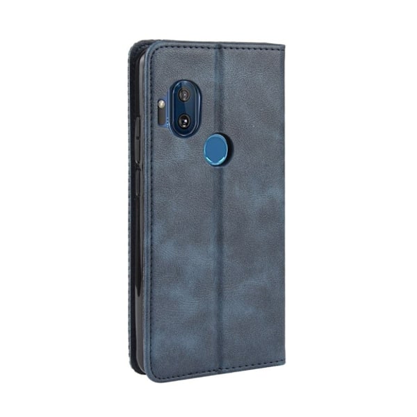 Bofink Vintage Motorola One Hyper nahkakotelo - Sininen Blue