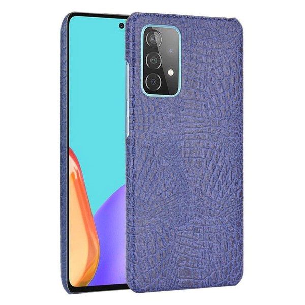 Croco case - Samsung Galaxy A52 5G - Mørkeblå Blue