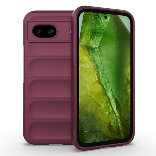 Mjukt greppformat Google Pixel 8A skal - Vinröd Röd