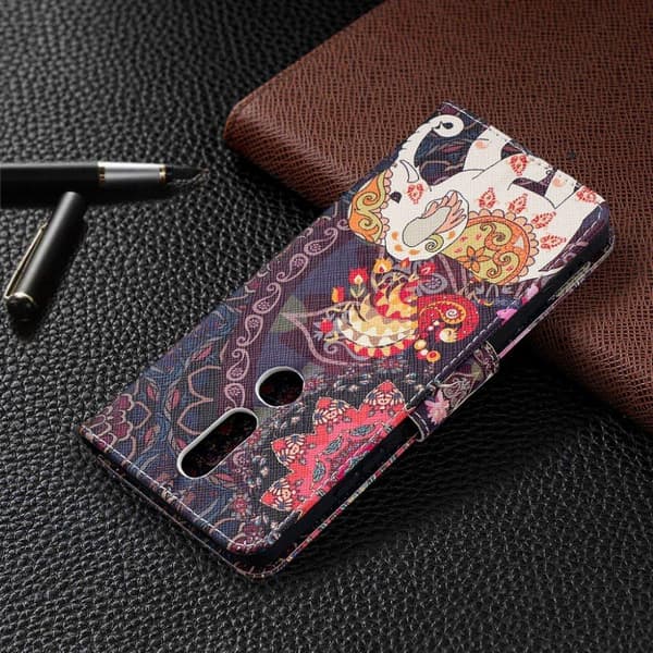 wonderland Nokia 2.4 flip etui - elefant og blomst Multicolor