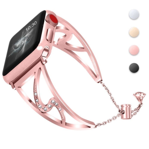Apple Watch Series 4 40mm S-Shape steel watch band - Pink Pink